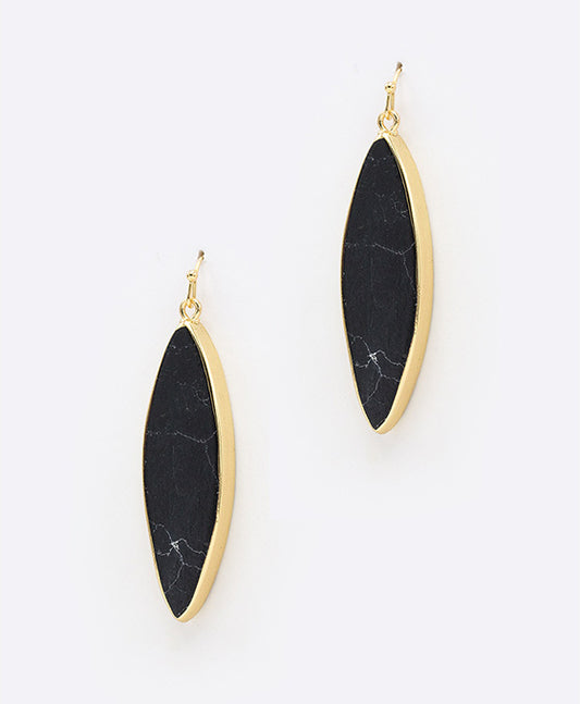 Marquise Shaped Stone Earring