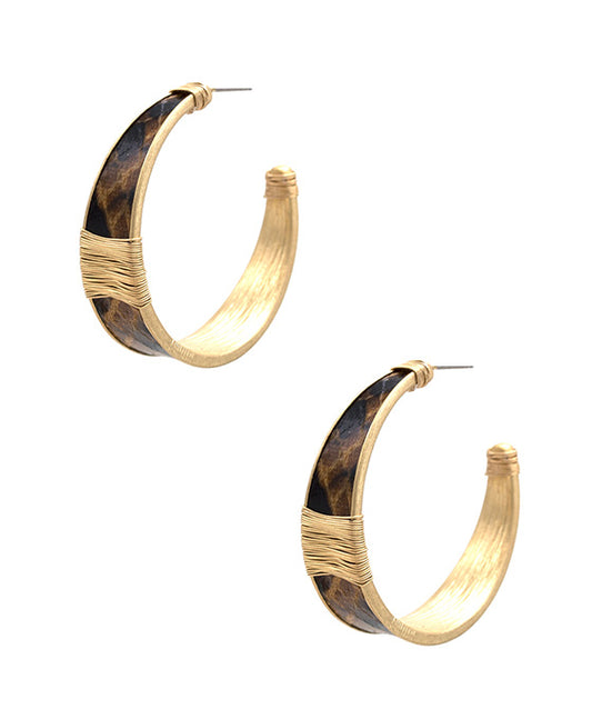 PU Leather Hoop Earring