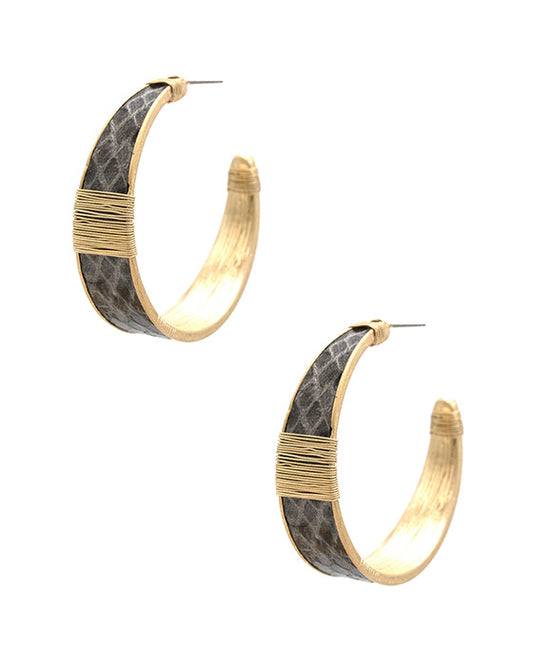 PU Leather Hoop Earring