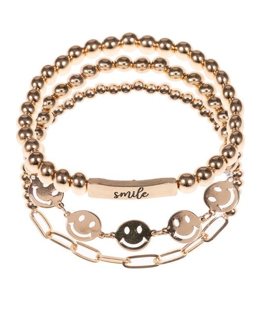 SMILE Metal Stretch Bracelet