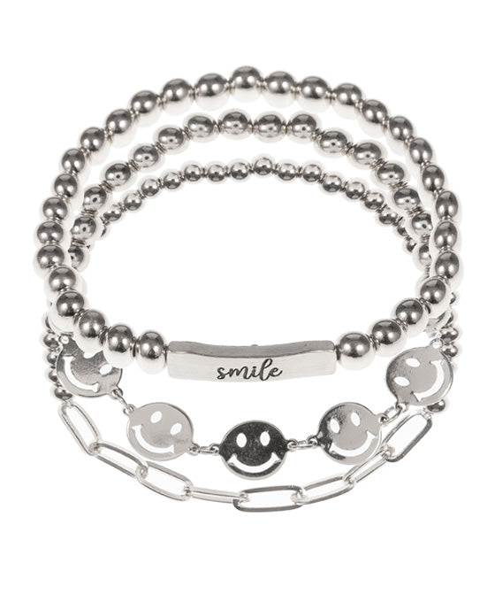 SMILE Metal Stretch Bracelet