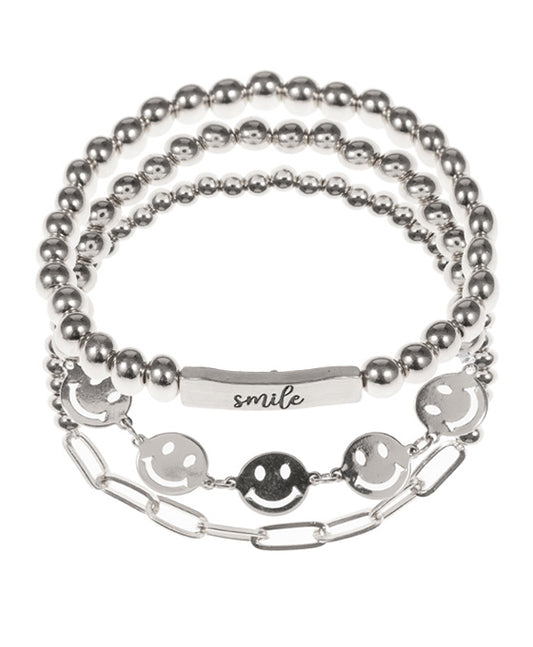 SMILE Metal Stretch Bracelet