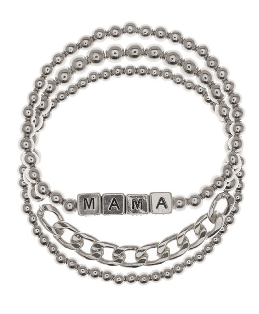 MAMA Metal Stretch Bracelet