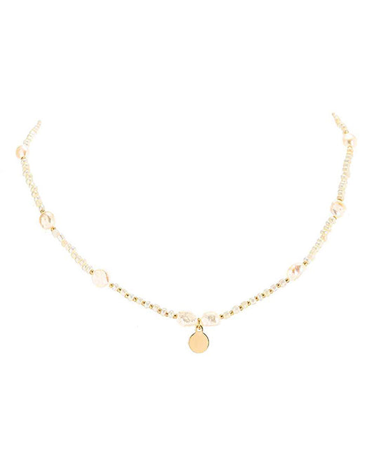 Fresh Water Pearl & Seed Bead Necklace