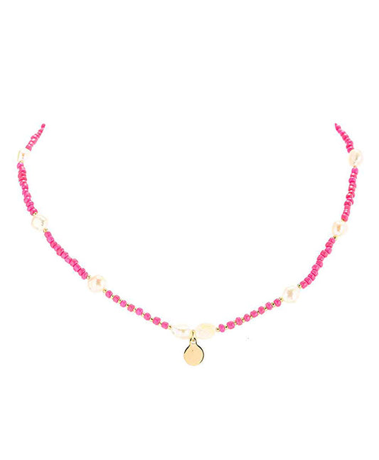 Fresh Water Pearl & Seed Bead Necklace