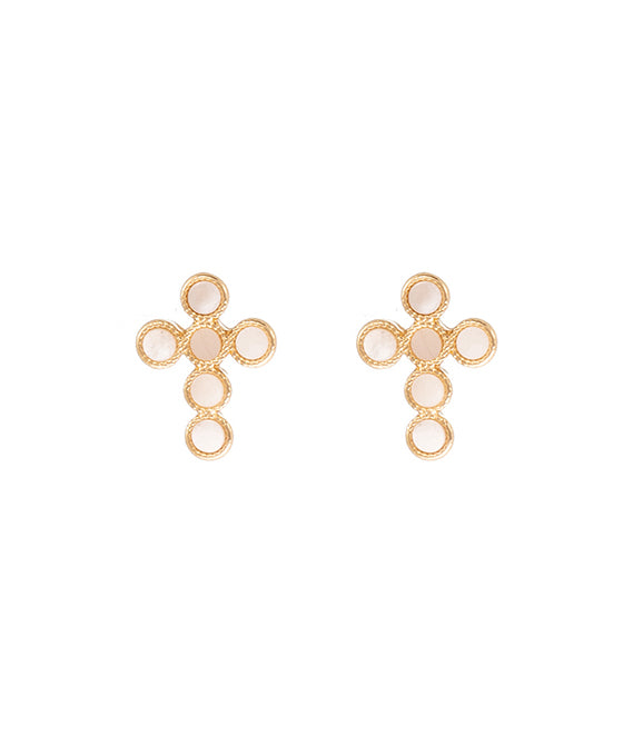 Shell Cross Earring