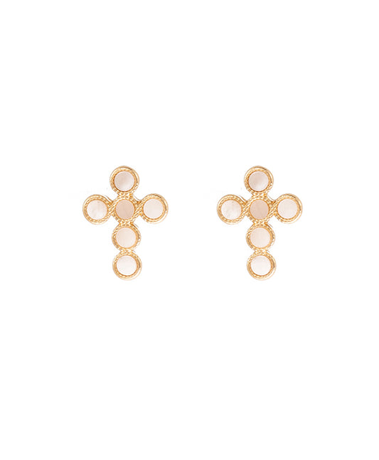 Shell Cross Earring
