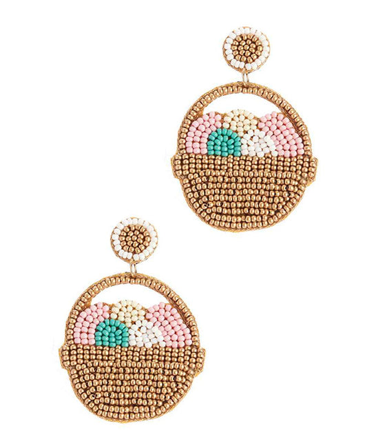 Easter Egg Basket Post Earring
