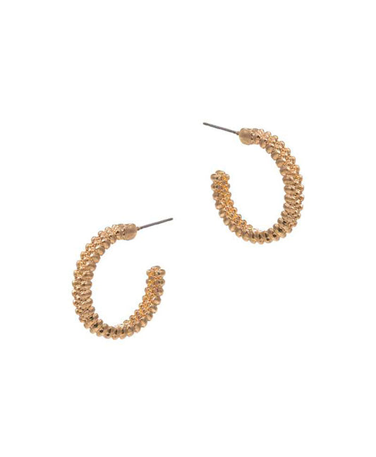 Metal Textured Hoop Earring