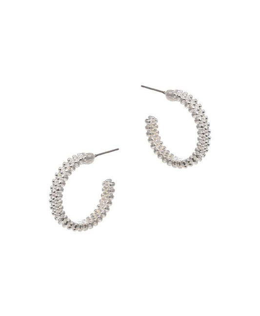 Metal Textured Hoop Earring