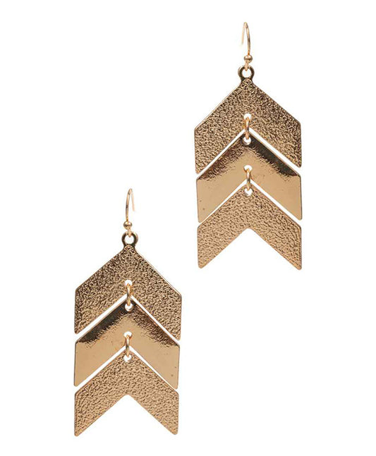 Chevron Metal Earring