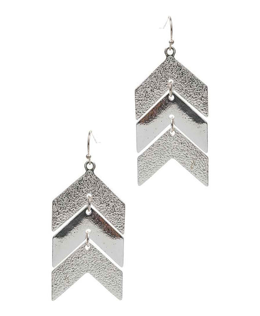 Chevron Metal Earring