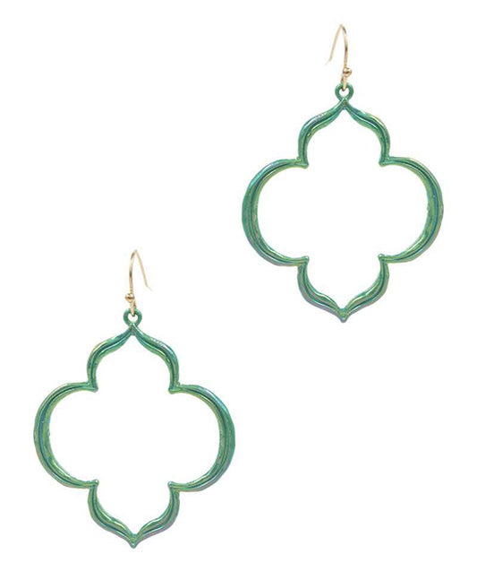Marquise AB Coated Enamel Earring