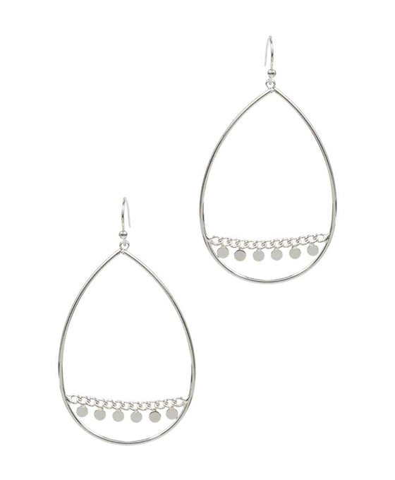 Teardrop Brass Metal Earring