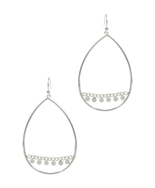 Teardrop Brass Metal Earring