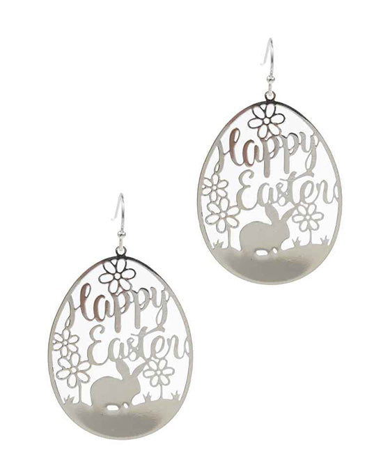 Easter Bunny Brass Metal Earring
