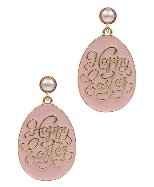 Happy Easter Enamel Post Earring