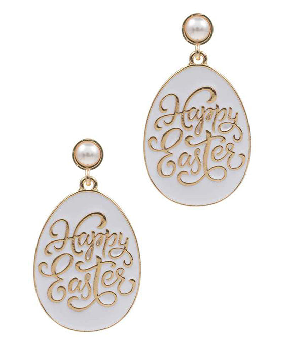 Happy Easter Enamel Post Earring
