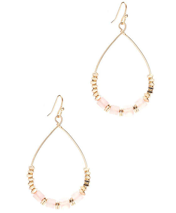 Teardrop Stone Bead Earring