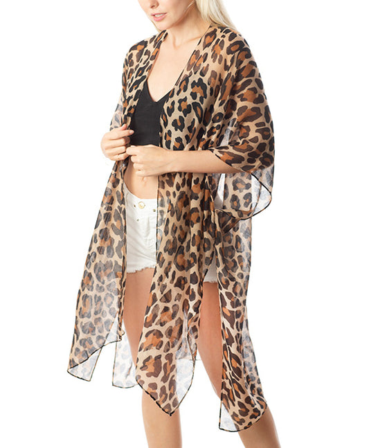 Leopard Print Kimono