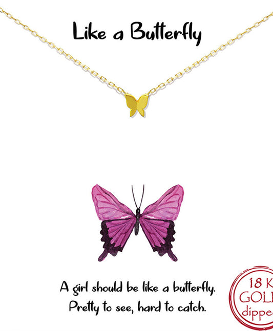 Tiny Butterfly Necklace