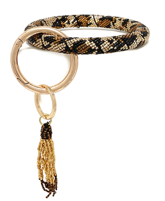 Seed Bead Bangle w/ Key Chain