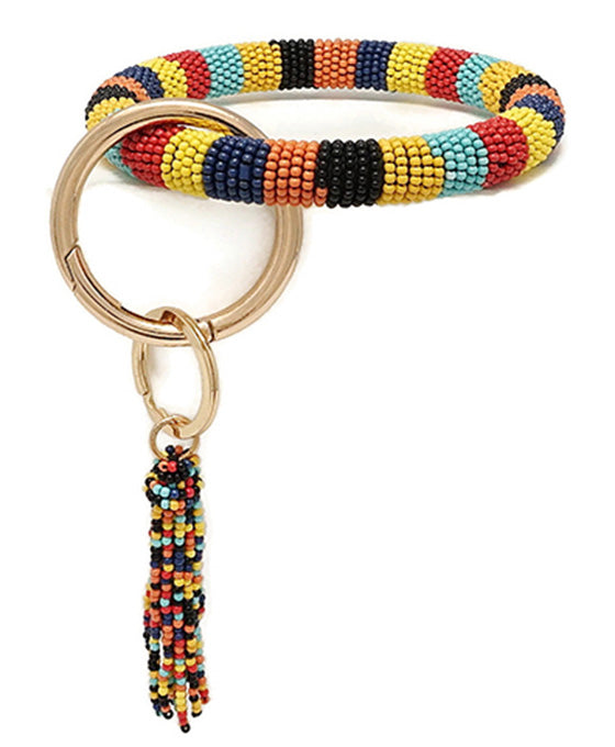 Seed Bead Bangle w/ Key Chain