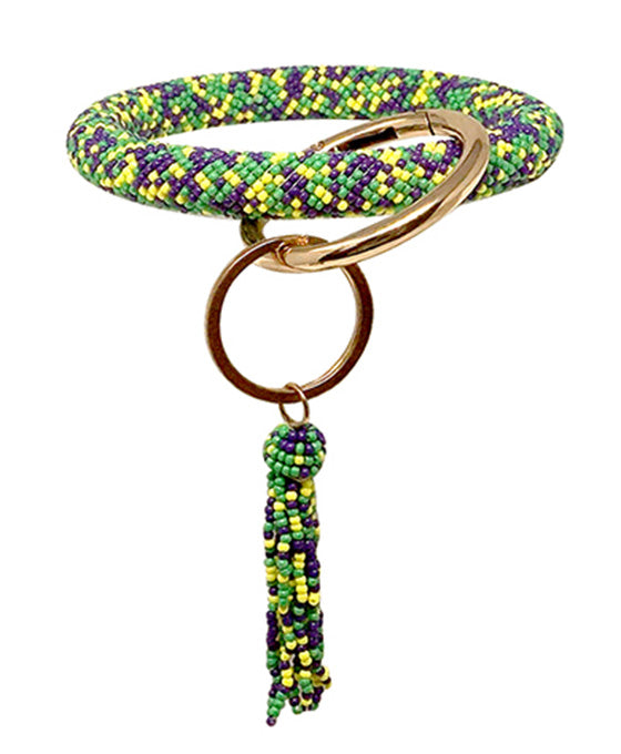 Seed Bead Bangle w/ Key Chain