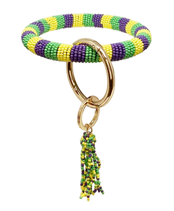 Seed Bead Bangle w/ Key Chain