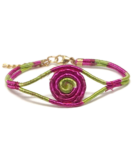 Evil Eye Thread Wrapped Bracelet