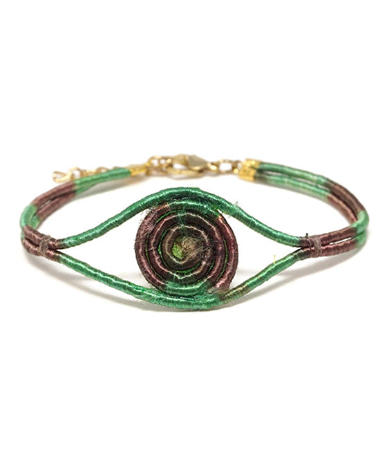 Evil Eye Thread Wrapped Bracelet