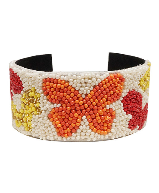 Butterfly Seed Bead Cuff