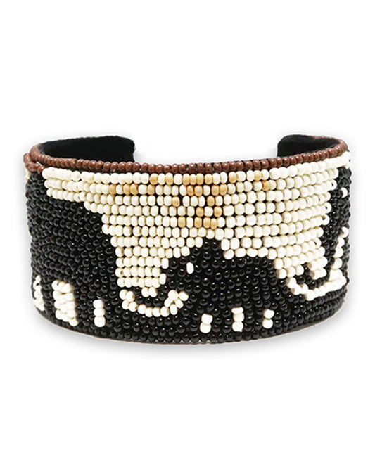 Elephant Seed Bead Cuff