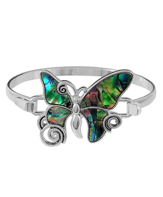 Butterfly Swirl w/ Abalone Wire Bangle