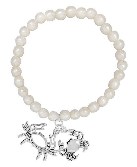 Double Crab Charm Bracelet