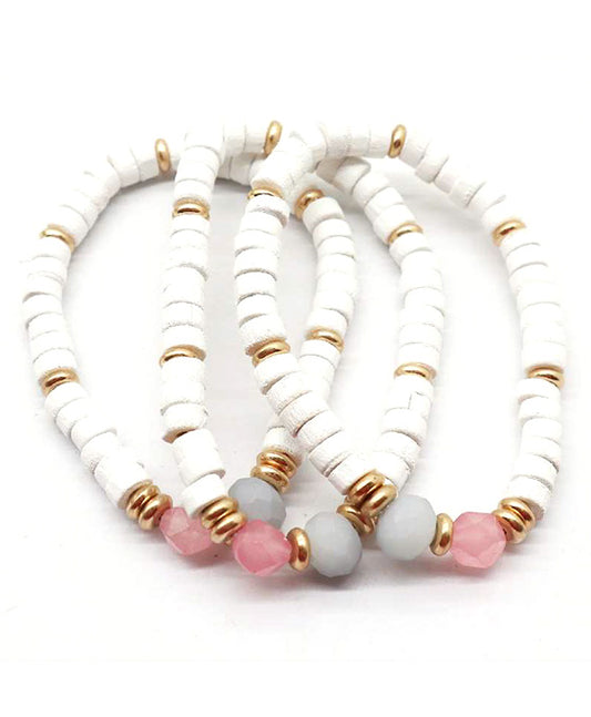 Wood & Natural Stone Beads Bracelet