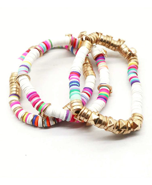 Multi Heishi Beads Bracelet