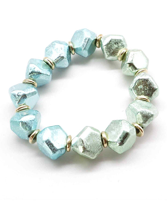 Shiny Metalic Beads Bracelet