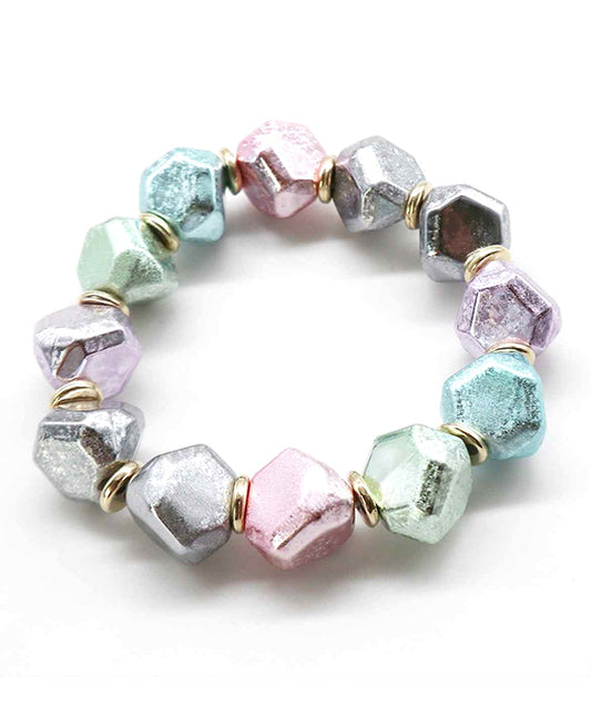 Shiny Metalic Beads Bracelet