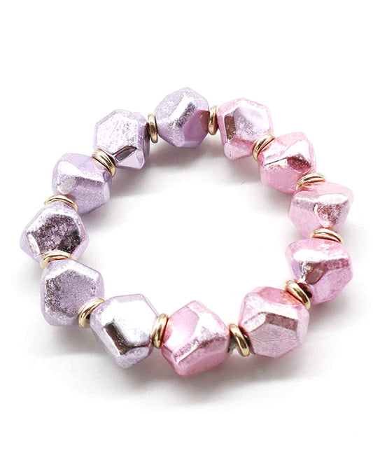 Shiny Metalic Beads Bracelet