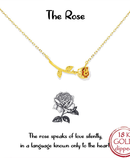 Sideway Rose Necklace