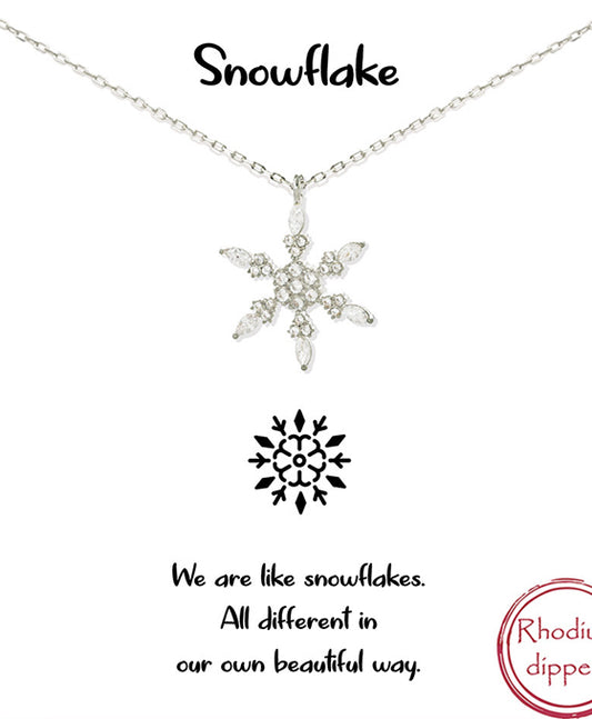Snowflake CZ Necklace