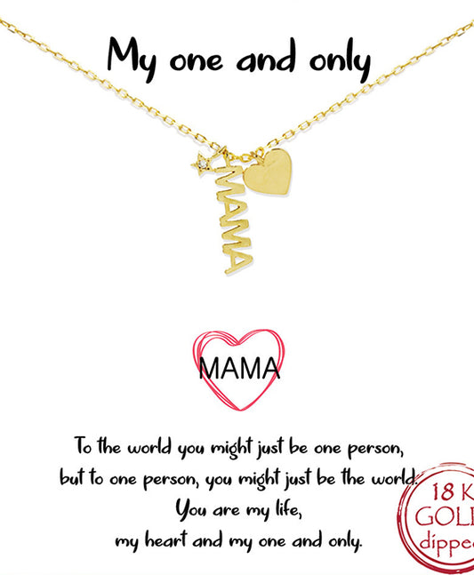 Mama & Heart Necklace