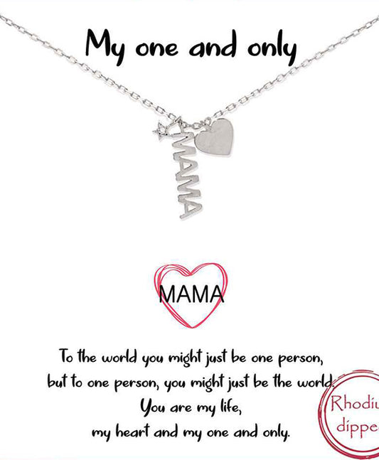 Mama & Heart Necklace
