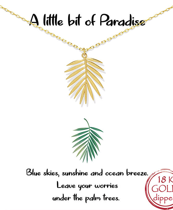 Palm Tree Leaf Necklace