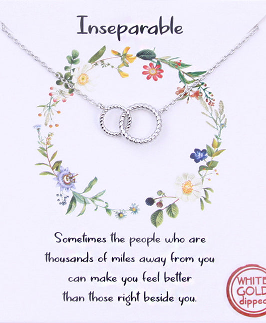 Twisted Double Ring Necklace