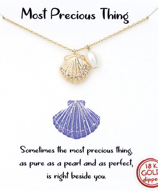 Shell w/ Pearl Necklace