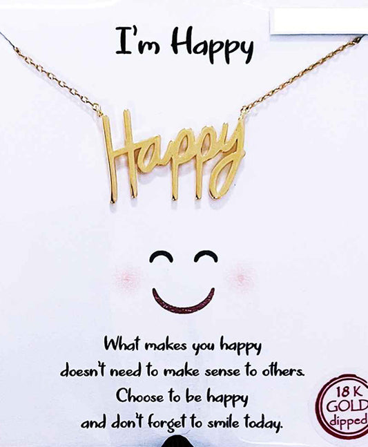 Happy Word Necklace