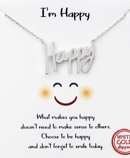 Happy Word Necklace