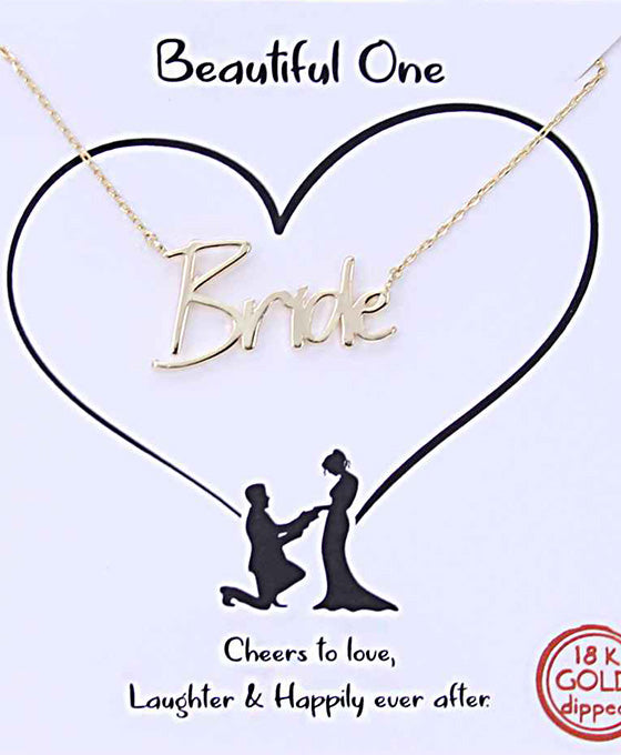 Bride Word Necklace